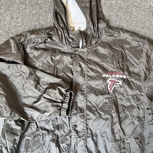Atlanta Falcons Black Full Zip Hooded Jacket Mens L NFL Team Apparel